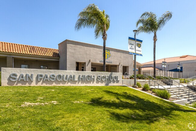 The San Pasqual High School near San Pasqual.