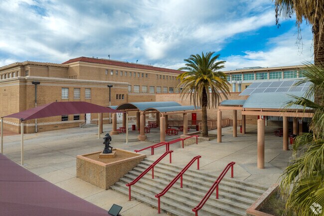 Tucson High Magnet School serves grades 9-12 in Tucson, Arizona.