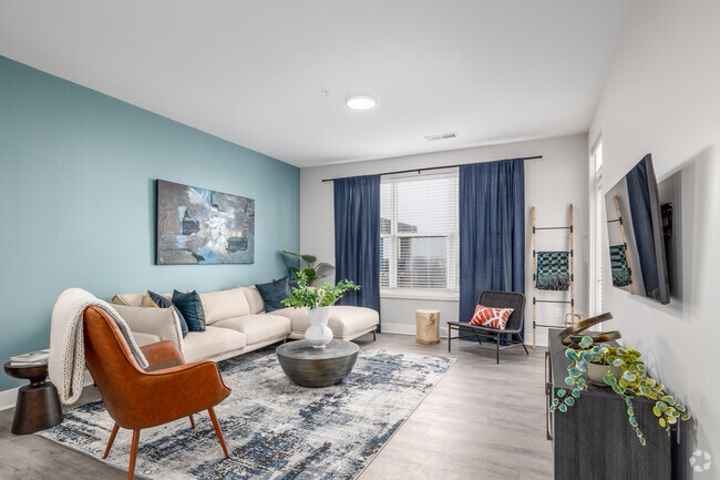 A - 1BR, 1BA - 859SF - Living Room