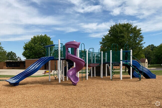 Children can enjoy their free time at Fishcreek Elementary School on the playground.