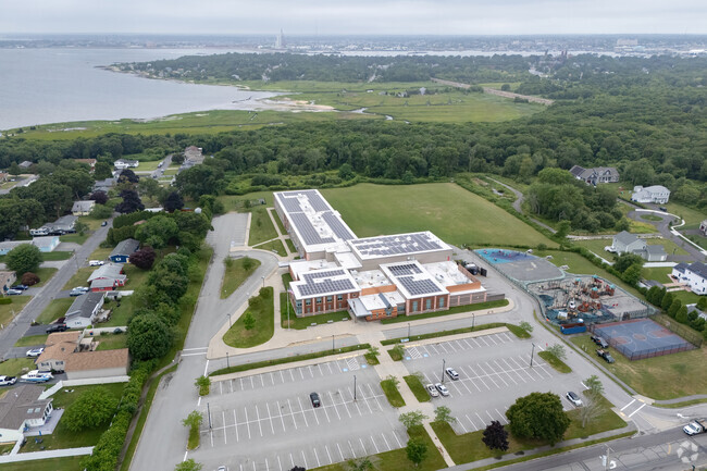 The well-planned campus at Leroy L. Wood Elementary School in Fairhaven is near the bay.