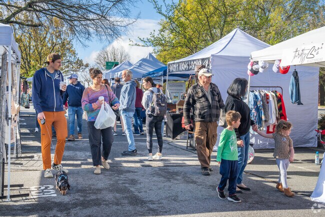 Residents in the area attend the Marietta Square Farmers Market on Saturday mornings.