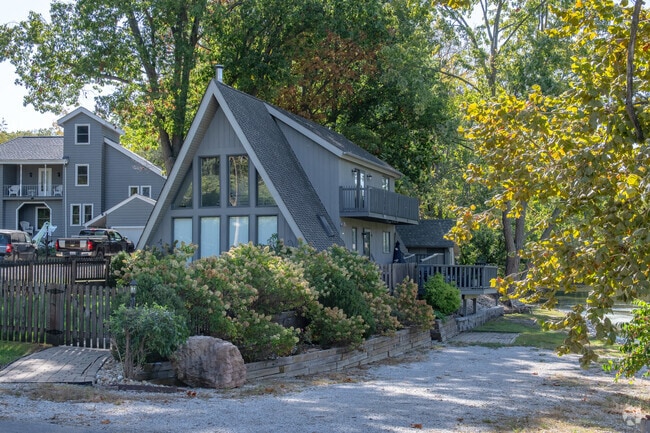 Among the diverse styles of architecture the A-frame stands apart as a Bayview custom home.