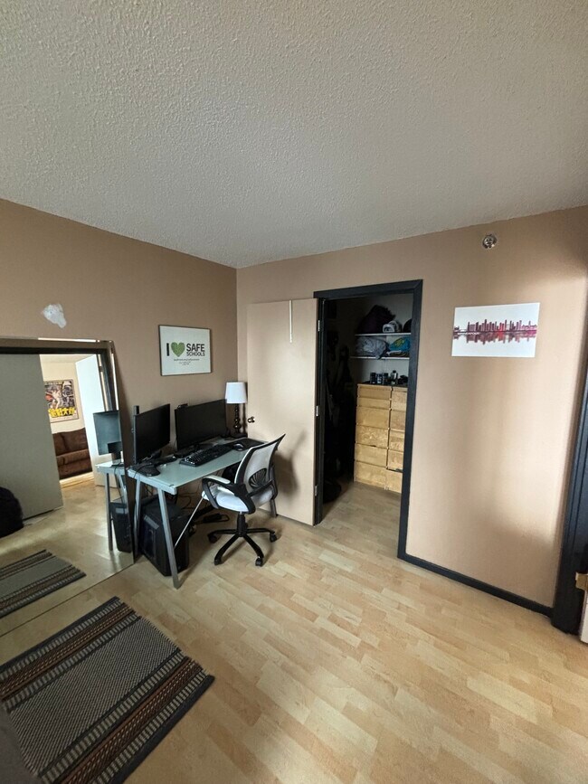 Bedroom and walk-in closet