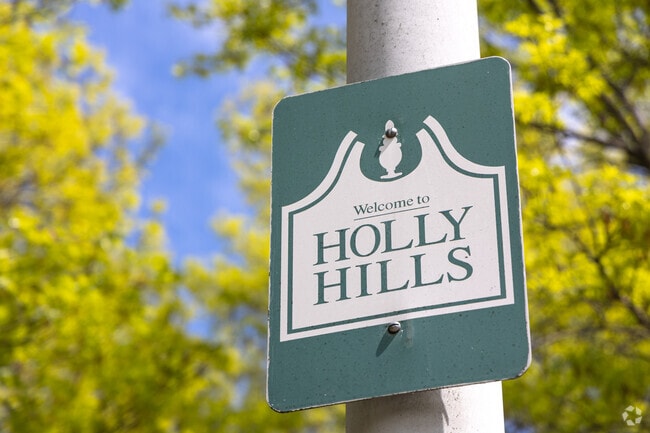 Holly Hills marks Holly Hills Blvd with their logo.