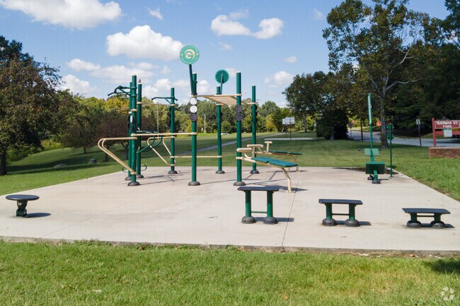 A fitness area to exercise the body at Sussman street park in Oakgrove