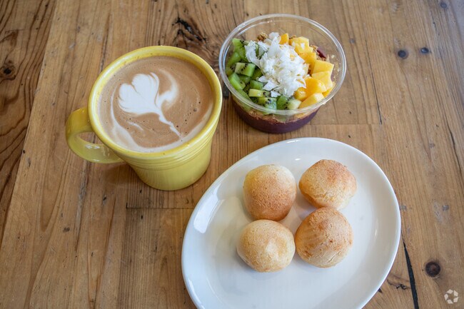 Glenview's Paulista cafe is a hot spot for coffee, Pao Queijo (cheese bread) and fruit bowls.