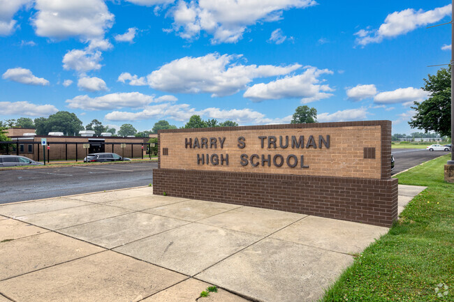 Harry S Truman High School sign in Levittown.