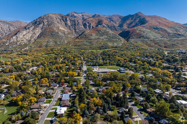 Mount Ogden is surrounded by nature nestled up against the mountains.