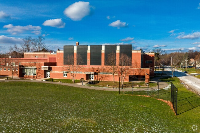 Cherry Road Elementary's back side has some unique architecture.