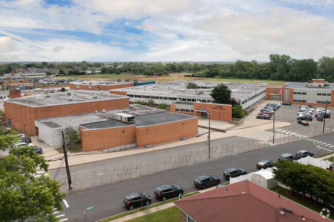 The Baldwin Middle School in Baldwin, NY is a public school with a very large campus.