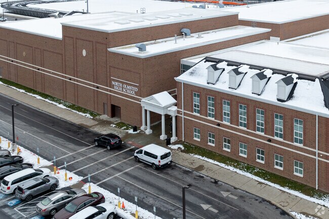 North Olmsted High School front entrance from above.