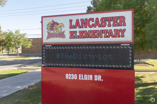 Aztec pride shines bright with Lancaster Elementary's vibrant red and yellow hues.