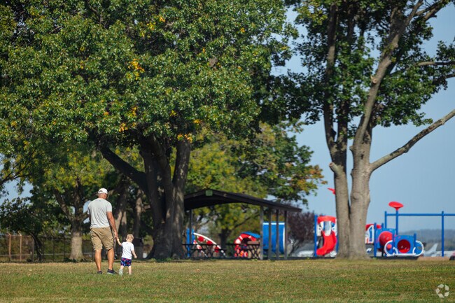 Fort Billings Park has a colorful playground, perfect for creating unforgettable father and son memories.