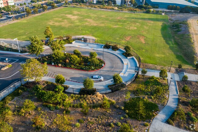 The side field is great for PE or sport practice at Earl Warren Middle School.