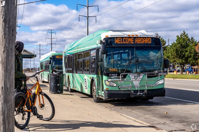 Detroit's public transportation is easily accessible throughout Mohican Regent.