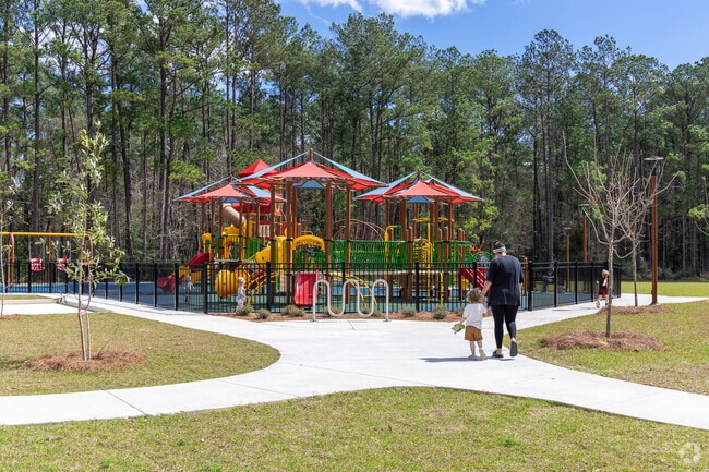 Upgrades at Chickasabogue Park include a modern playscape with a splash pad.
