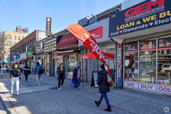 Residents of the Allerton community visit the local shops along Allerton Avenue.