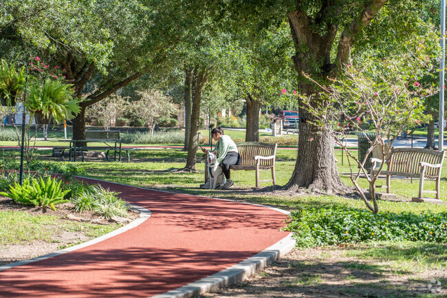 Stevenson Park in Friendswood is dog friendly, and offers several walking trails.