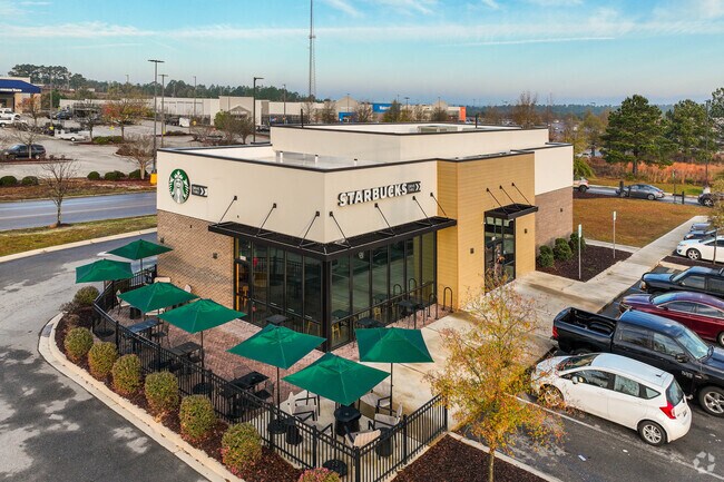 Edmund has it's own Starbucks franchise bustling with eager coffee drinkers.
