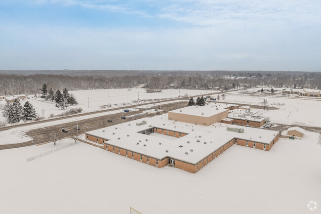 A view of the rear of Hayes Middle School.