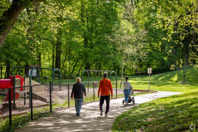 Cool spring days bring residents out to trails and parks in Cabin John.