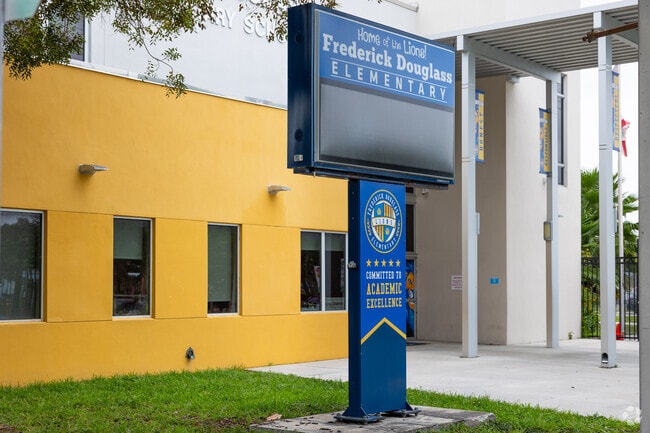 Federick Douglass Elementary School signage.