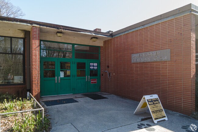 James Y Joyner Elementary School building entrance sign