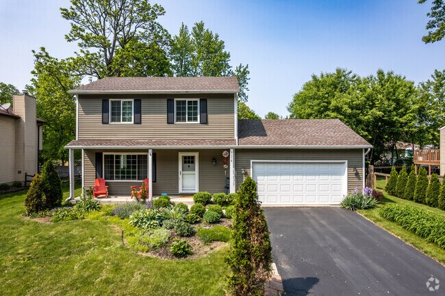 Sunbury Woods features several home styles, including classic two-story houses.