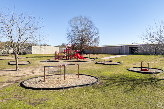 Kids have plenty of room to run and play on the playgrounds of Peach Creek Elementary.