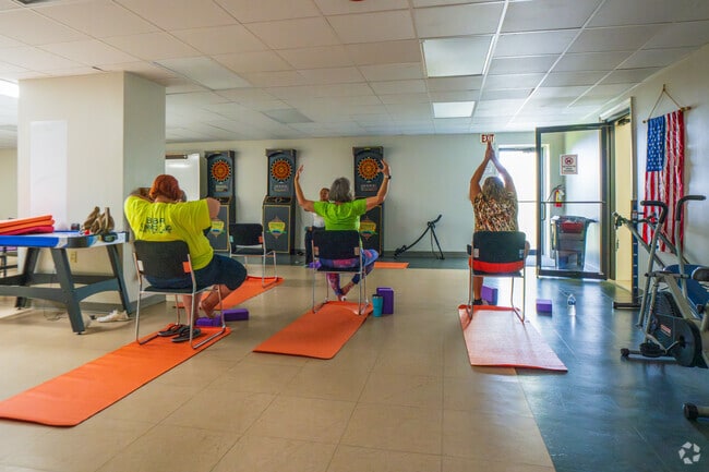 Take advantage of weekly yoga and breathwork classes at the Bayou Blue Recreation Center.
