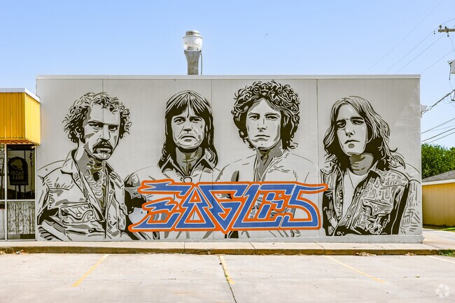 The Eagles mural was painted to raise funds for Garrett Shaw who is battling MS.