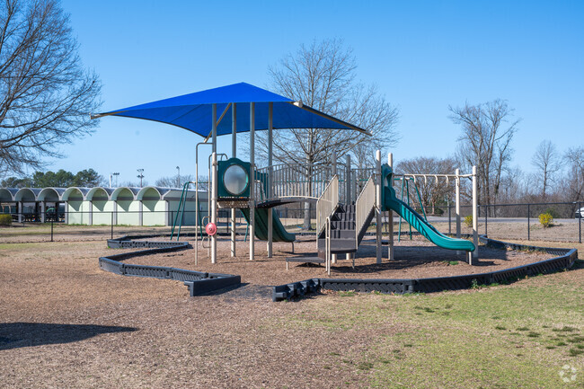 Students can burn off extra energy on the playground at Joyner Elementary School.