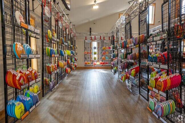 Visit the pro shop at Sabattus Disk Golf Course in Wales for an array of disks.