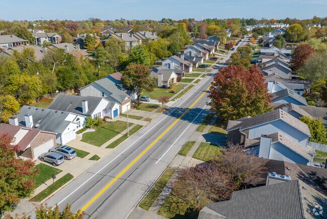Some areas of the Hartland neighborhood are more densely populated than others.