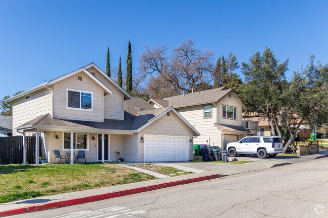 The homes in Atascadero are typically tucked away in lush greenery.
