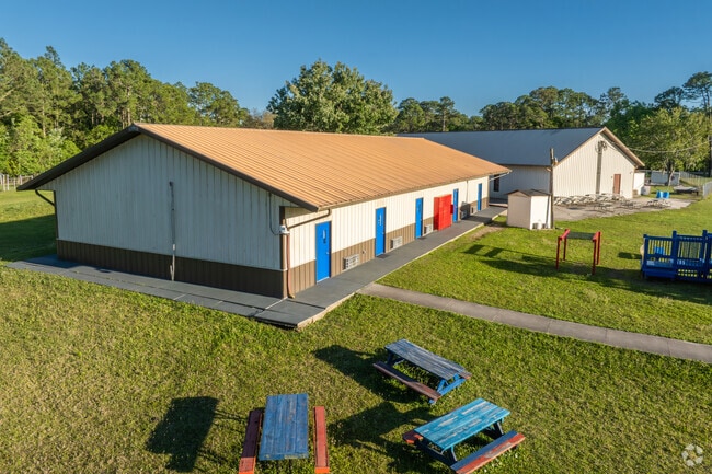 Students can enjoy the fresh air while they eat at Beacon of Hope Christian School.