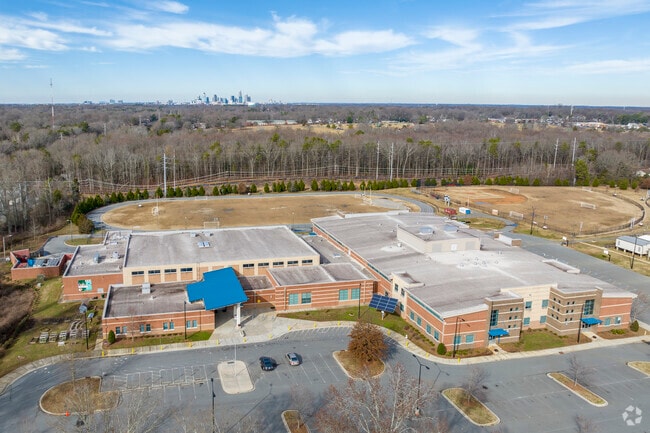 Aerial overview of McClintock Middle School camous.