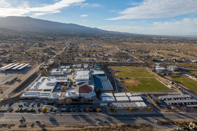 Serrano High offers a sprawling campus when viewed from above.
