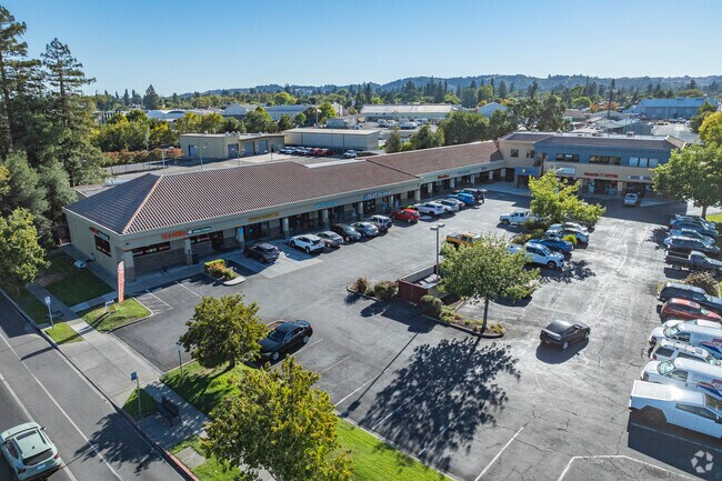 Along Soscol Avenue in Stonehouse are many small strip malls full of stores.