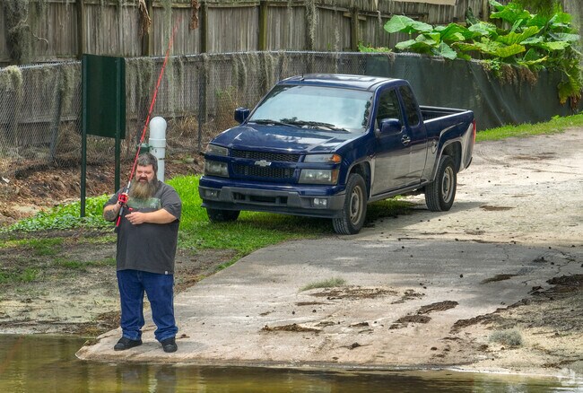 The boat ramp at Lake Jasmine is the perfect fishing spot.