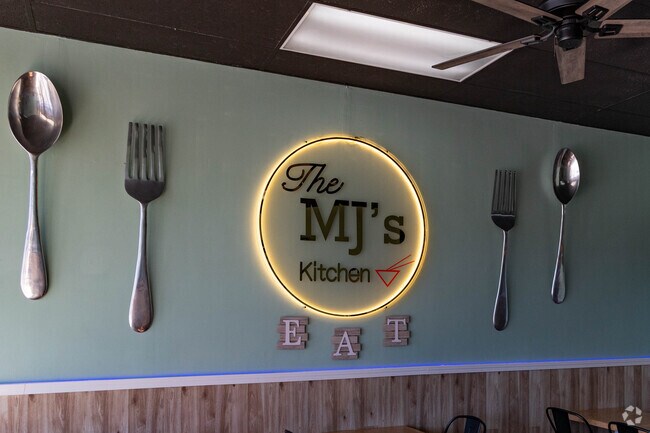 The MJ's Kitchen features great cuisine located in Selden shopping center, close to Coram..