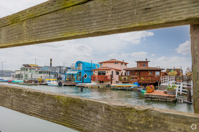 Colorful Boat Houses Fall in Suit With The Bay Areas Flamboyant Architecture.