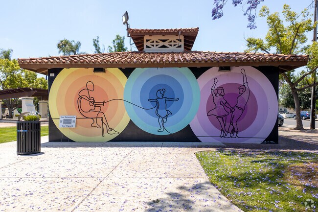 Local artwork being displayed at the Peppertree Park.