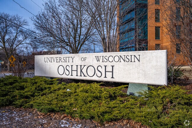 The University of Oshkosh sits just west of Downtown Oshkosh.