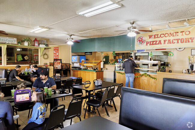 The Locals eat at the Pizza Factory in Denair, Ca.