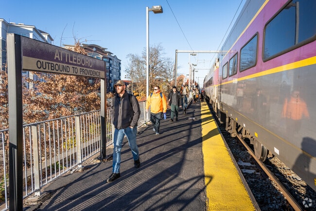 The MBTA Attleboro Station, minutes from Monastery Heights, RI, offers easy travel options.