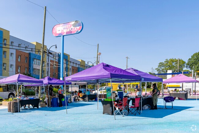 Biddleville residents can stop by the popular Rosa Parks Farmers Market off Trade Street.