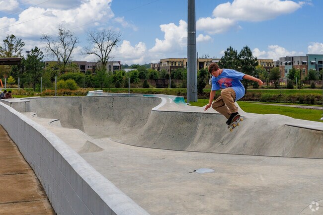 The skateboard park at Railroad Square is a favorite local hangout for FAMU area teens.