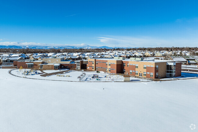 The rear outdoor play area at Stellar Elementary School in Thornton, Colorado.